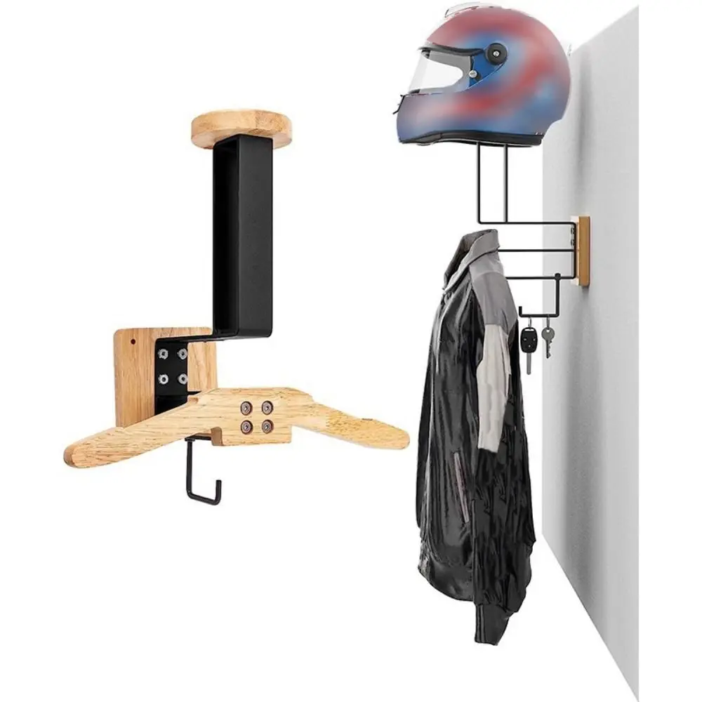 Wood Motorcycle Helmet Holder  - Motorcycle Gear Display Rack ulasan dan harga