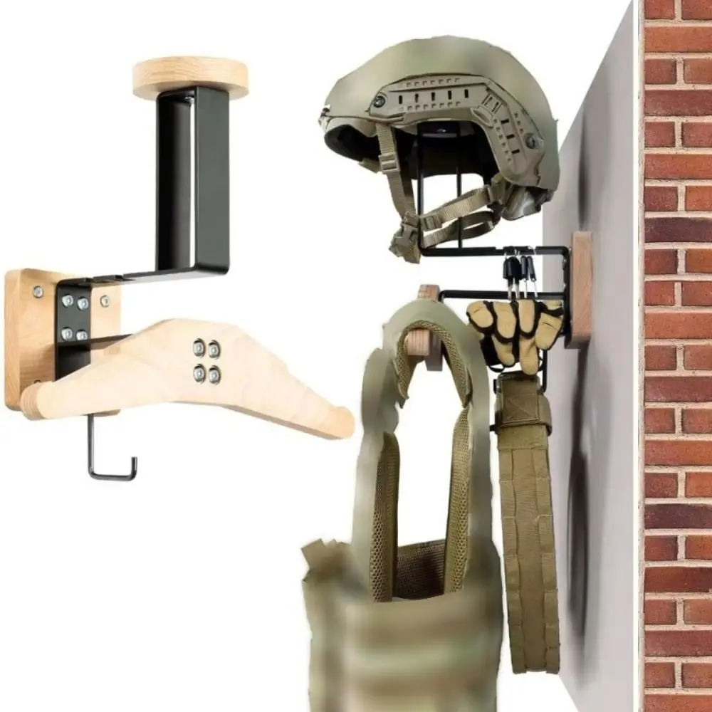 Wood Motorcycle Helmet Holder  - Motorcycle Gear Display Rack ulasan dan harga