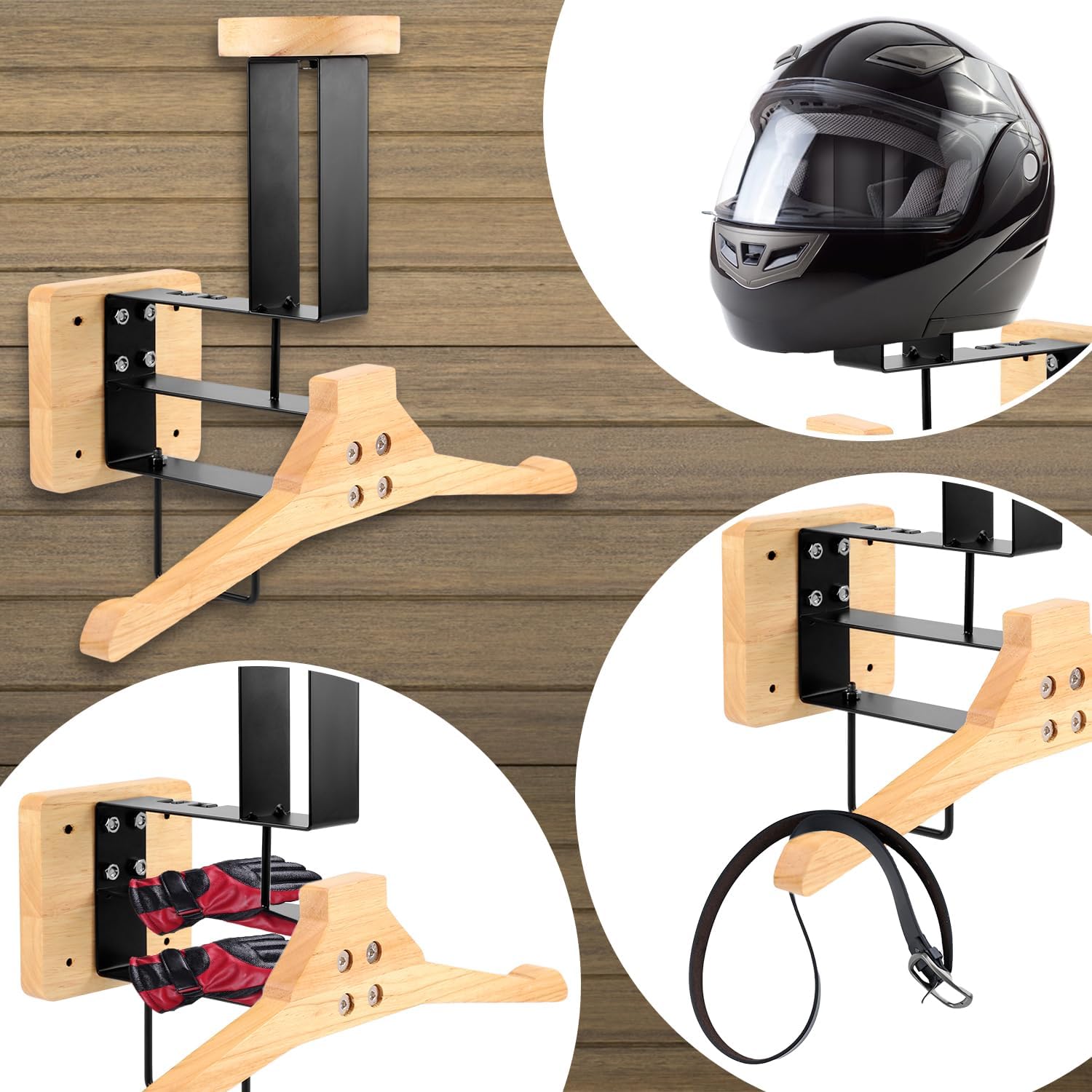 Wood Motorcycle Helmet Holder  - Motorcycle Gear Holder ulasan dan harga