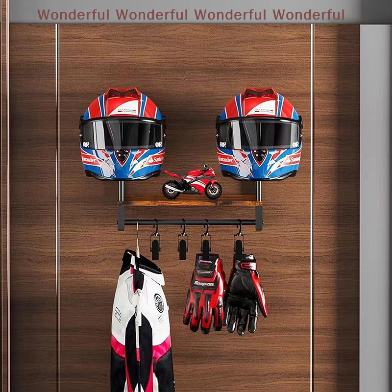 Rustic Bike Gear Home Decor Wo - Motorcycle Gear Display Rack ulasan dan harga