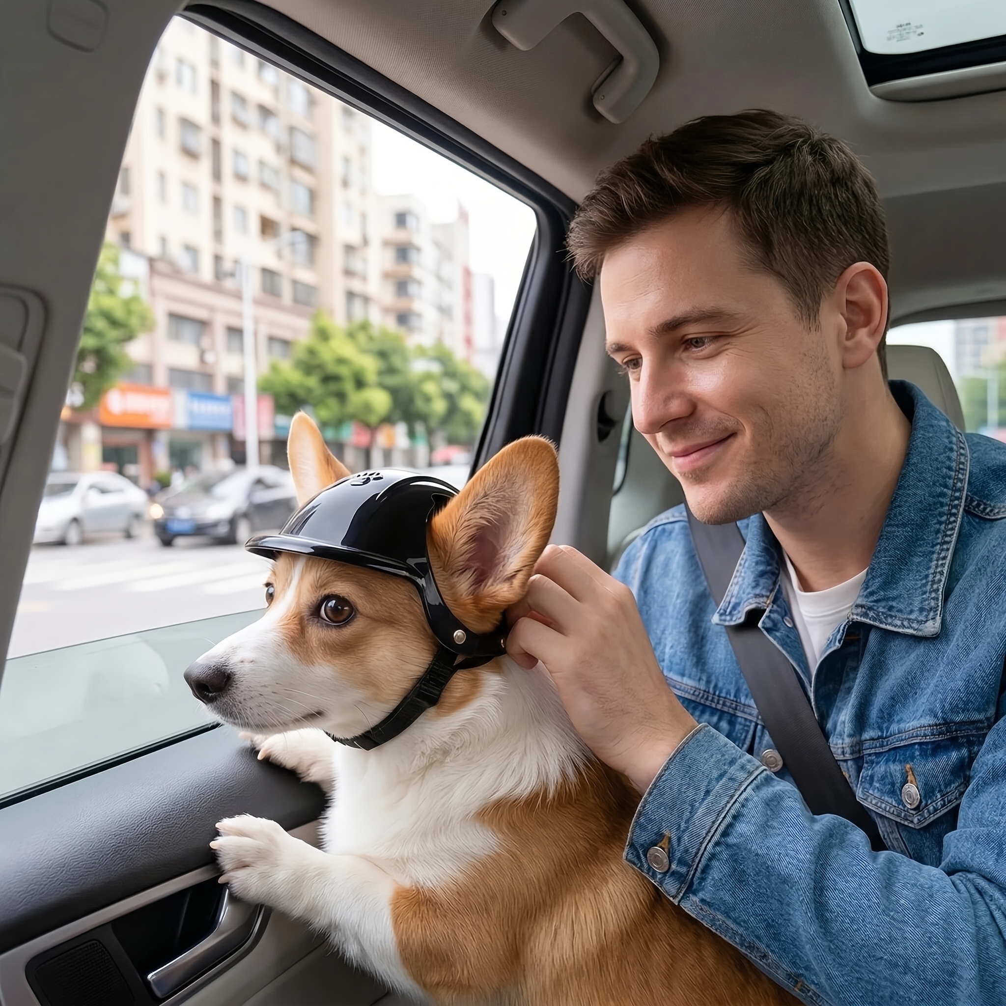 Pet Head Ears Helmet Hat, Moto - Motorcycle Gear Dogs ulasan dan harga