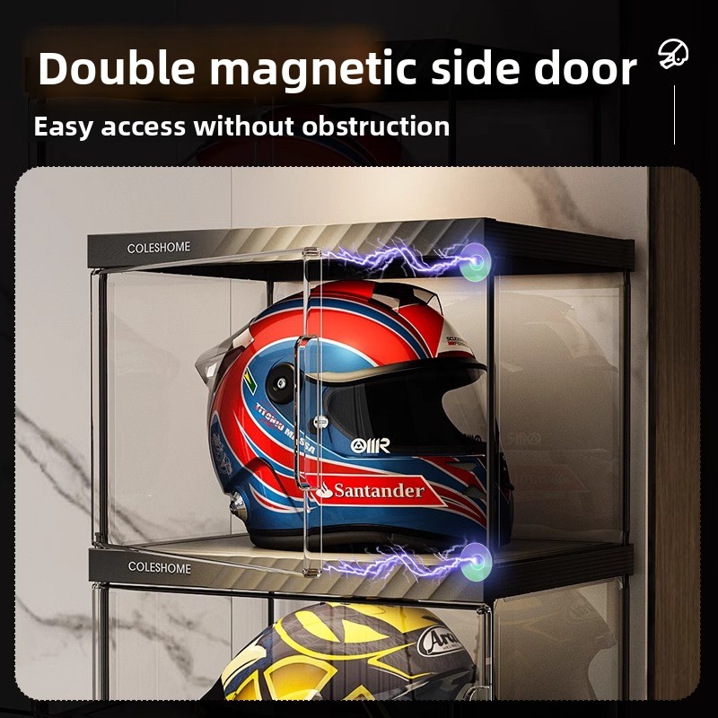 Motorcycle Helmet Storage Cabi - Motorcycle Gear Display Rack ulasan dan harga