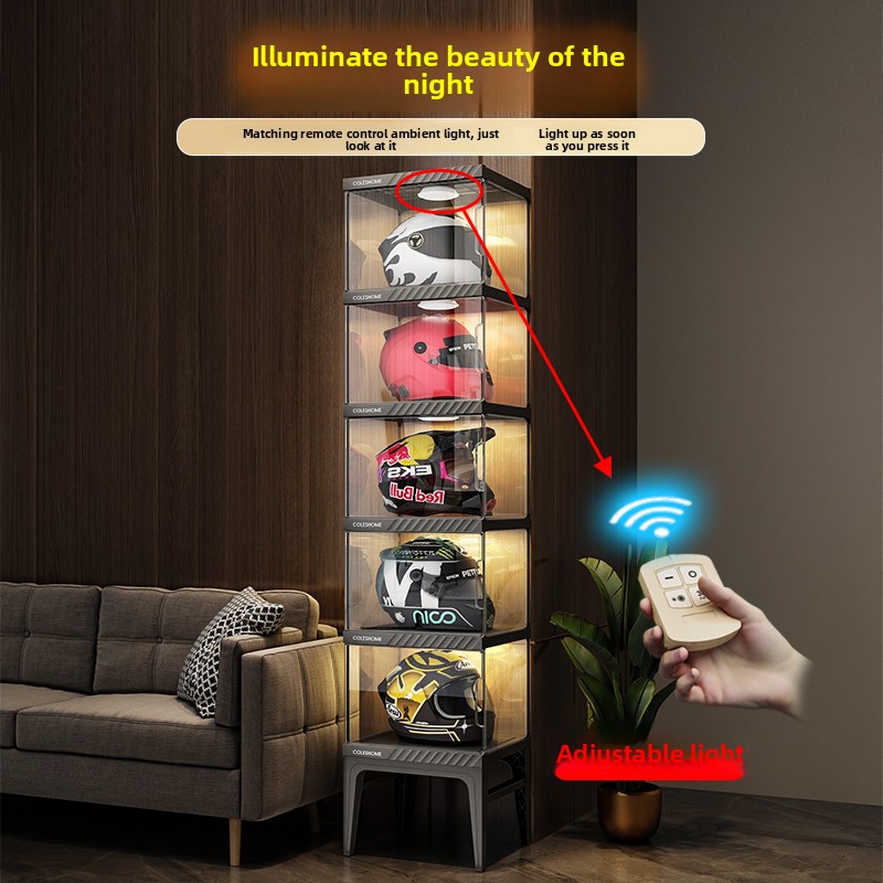 Motorcycle Helmet Storage Cabi - Motorcycle Gear Display Rack ulasan dan harga
