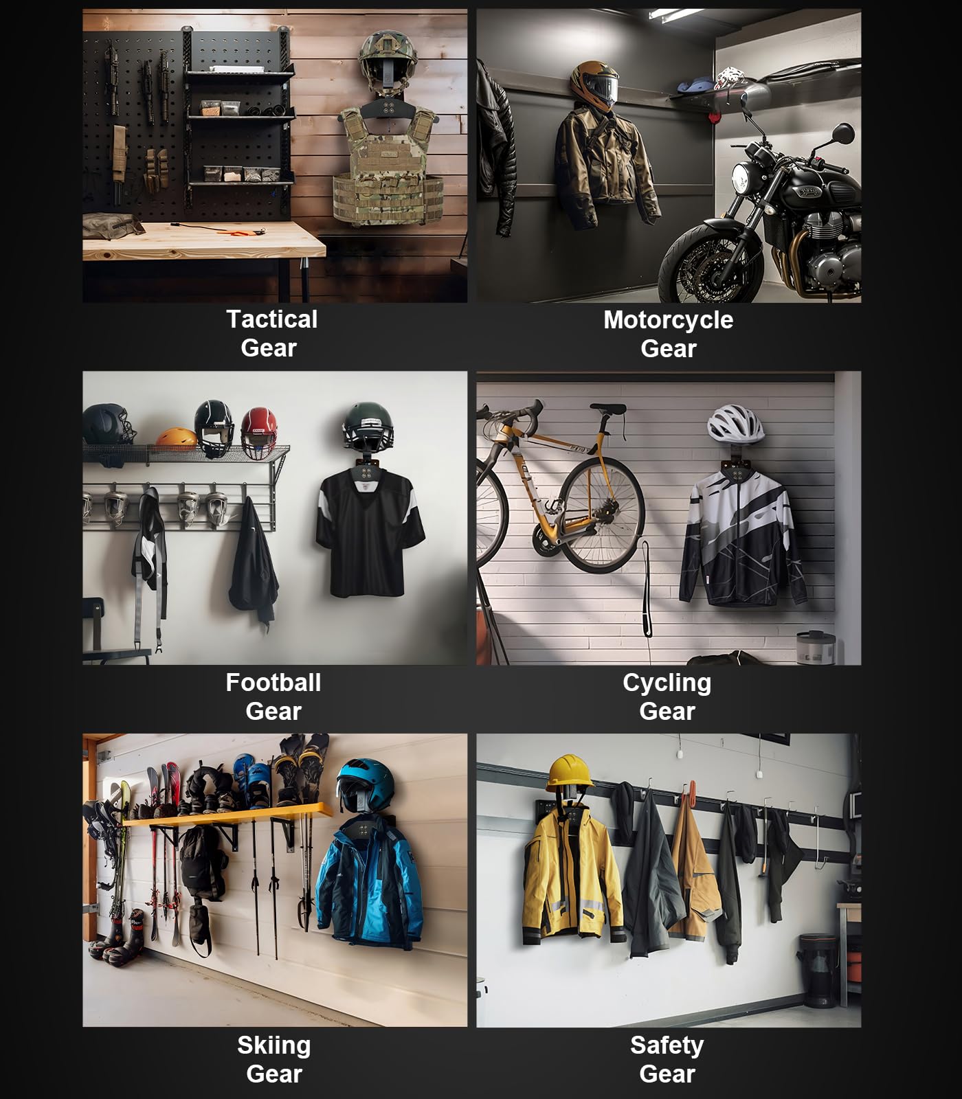 Motorcycle Helmet Holder Wall  - Motorcycle Gear Display Rack ulasan dan harga
