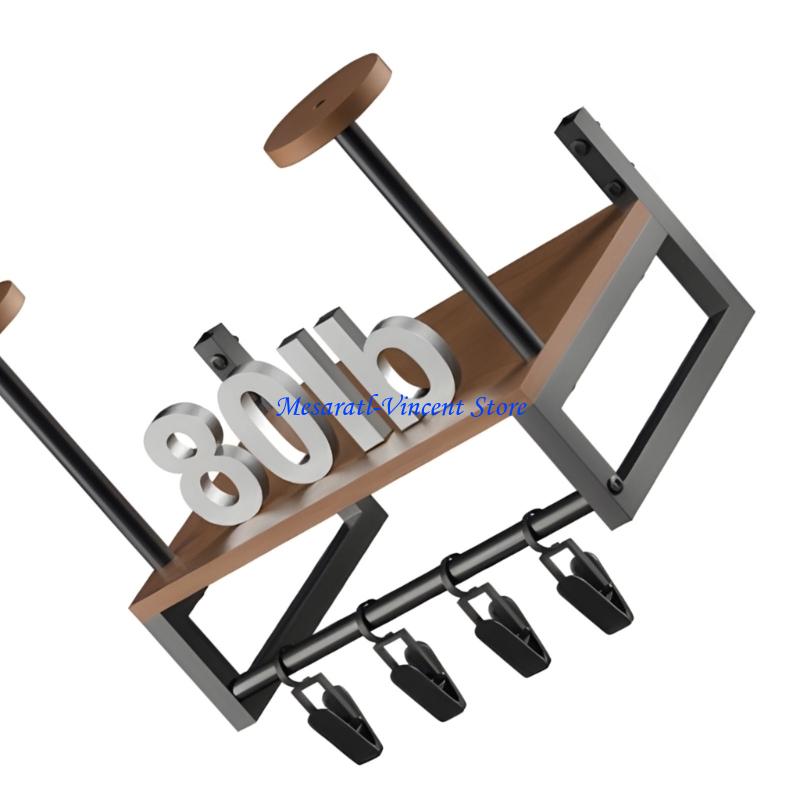 A70F Sturdy Helmet Wall Rack C - Motorcycle Gear Display Rack ulasan dan harga